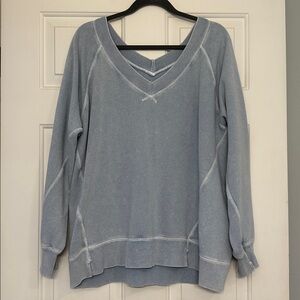 Aerie Sky Blue Oversized Sweatshirt